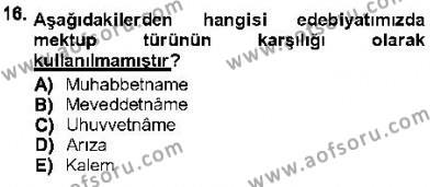 Cumhuriyet Dönemi Türk Nesri Dersi 2012 - 2013 Yılı (Final) Dönem Sonu Sınavı 16. Soru