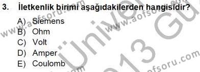 Devre Analizi Dersi 2012 - 2013 Yılı (Vize) Ara Sınavı 3. Soru