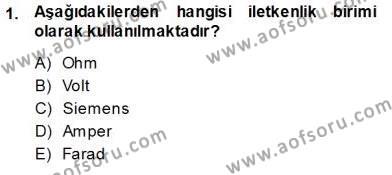 Devre Analizi Dersi 2013 - 2014 Yılı (Vize) Ara Sınavı 1. Soru