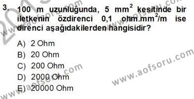 Devre Analizi Dersi 2013 - 2014 Yılı (Vize) Ara Sınavı 3. Soru