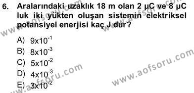 Enerji Yönetimi ve Politikaları Dersi 2012 - 2013 Yılı (Vize) Ara Sınavı 6. Soru