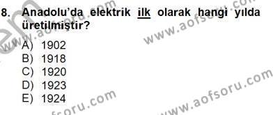 Enerji Yönetimi ve Politikaları Dersi 2012 - 2013 Yılı (Final) Dönem Sonu Sınavı 8. Soru