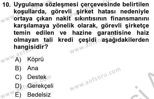 Enerji Yönetimi ve Politikaları Dersi 2018 - 2019 Yılı Yaz Okulu Sınavı 10. Soru