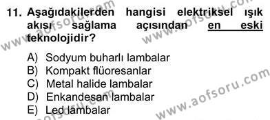 Elektrik Tesisat Planları Dersi 2012 - 2013 Yılı (Vize) Ara Sınavı 11. Soru
