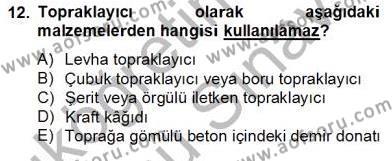 Elektrik Tesisat Planları Dersi 2012 - 2013 Yılı (Final) Dönem Sonu Sınavı 12. Soru