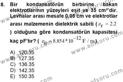 Elektrik Tesisat Planları Dersi 2012 - 2013 Yılı (Final) Dönem Sonu Sınavı 8. Soru