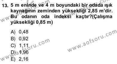 Elektrik Tesisat Planları Dersi 2013 - 2014 Yılı (Vize) Ara Sınavı 13. Soru