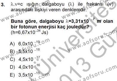 Geleneksel Enerji Kaynakları Dersi 2012 - 2013 Yılı (Vize) Ara Sınavı 3. Soru