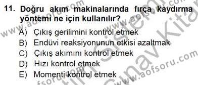 Elektrik Makinaları Dersi 2012 - 2013 Yılı (Final) Dönem Sonu Sınavı 11. Soru