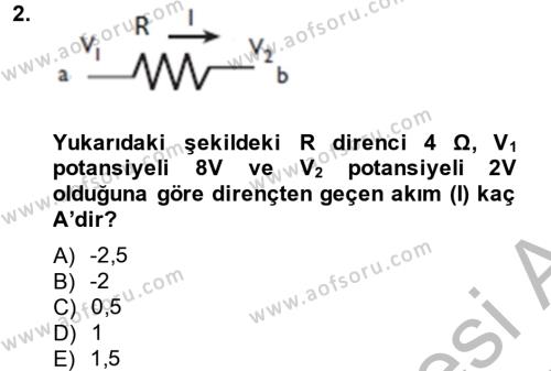 Elektrik Bakım, Arıza Bulma ve Güvenlik Dersi 2013 - 2014 Yılı (Vize) Ara Sınavı 2. Soru