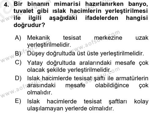 Isıtma Havalandırma ve Klima Sistemlerinde Enerji Ekonomisi Dersi 2015 - 2016 Yılı (Vize) Ara Sınavı 4. Soru