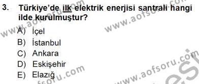 Elektrik Enerjisi Üretimi Dersi 2012 - 2013 Yılı (Vize) Ara Sınavı 3. Soru