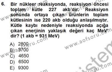Elektrik Enerjisi Üretimi Dersi 2012 - 2013 Yılı (Vize) Ara Sınavı 6. Soru
