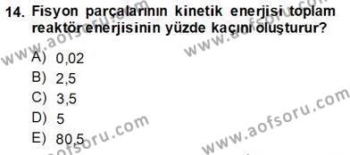 Elektrik Enerjisi Üretimi Dersi 2013 - 2014 Yılı (Vize) Ara Sınavı 14. Soru