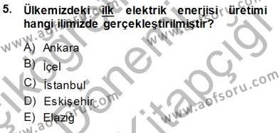 Elektrik Enerjisi Üretimi Dersi 2014 - 2015 Yılı (Final) Dönem Sonu Sınavı 5. Soru