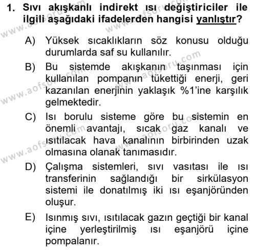 Enerji Ekonomisi Dersi 2020 - 2021 Yılı Yaz Okulu Sınavı 1. Soru