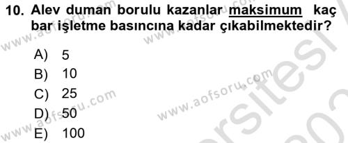 Enerji Ekonomisi Dersi 2020 - 2021 Yılı Yaz Okulu Sınavı 10. Soru