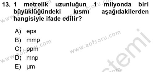 Enerji Ekonomisi Dersi 2020 - 2021 Yılı Yaz Okulu Sınavı 13. Soru