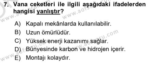 Enerji Ekonomisi Dersi 2020 - 2021 Yılı Yaz Okulu Sınavı 7. Soru