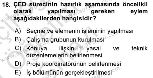 Enerji Tasarrufu Ve Çevre Dersi 2020 - 2021 Yılı Yaz Okulu Sınavı 18. Soru