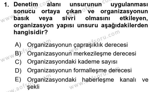 Bina ve Site Yöneticiliği Dersi 2018 - 2019 Yılı (Final) Dönem Sonu Sınavı 1. Soru