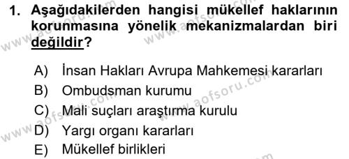 Gayrimenkullerde Vergilendirme Dersi 2022 - 2023 Yılı Yaz Okulu Sınavı 1. Soru