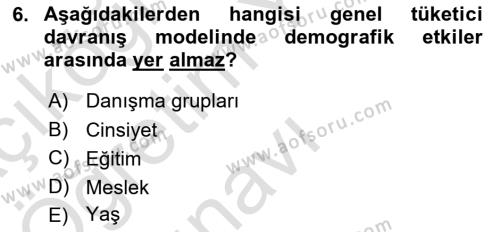 Emlak Yönetimi ve Pazarlaması Dersi 2020 - 2021 Yılı Yaz Okulu Sınavı 6. Soru