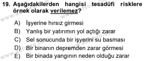 Emlak Yönetimi ve Pazarlaması Dersi 2021 - 2022 Yılı Yaz Okulu Sınavı 19. Soru