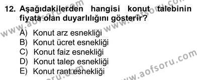 Gayrimenkul Yönetiminde Mesleki Etik Dersi 2012 - 2013 Yılı (Vize) Ara Sınavı 12. Soru