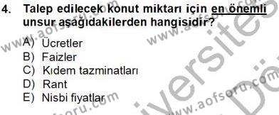 Gayrimenkul Yönetiminde Mesleki Etik Dersi 2012 - 2013 Yılı (Final) Dönem Sonu Sınavı 4. Soru