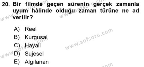 Görsel Estetik Dersi 2022 - 2023 Yılı Yaz Okulu Sınavı 20. Soru