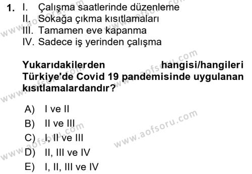 Ev Teknolojisi Dersi 2023 - 2024 Yılı (Vize) Ara Sınavı 1. Soru