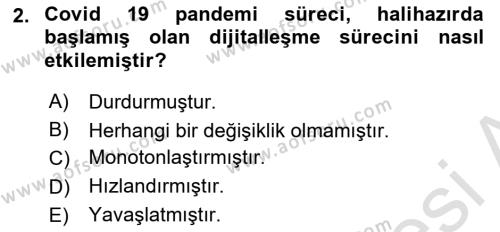 Ev Teknolojisi Dersi 2023 - 2024 Yılı (Vize) Ara Sınavı 2. Soru