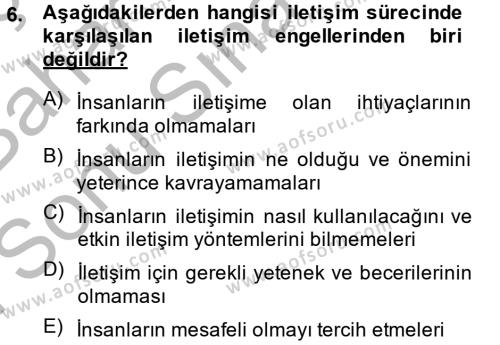 Çocuk ve Ergen Bakımı Dersi 2013 - 2014 Yılı (Final) Dönem Sonu Sınavı 6. Soru