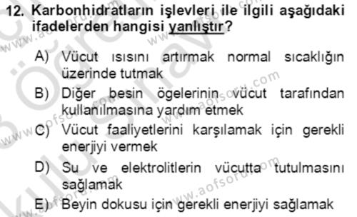 Çocuk ve Ergen Bakımı Dersi 2022 - 2023 Yılı Yaz Okulu Sınavı 12. Soru