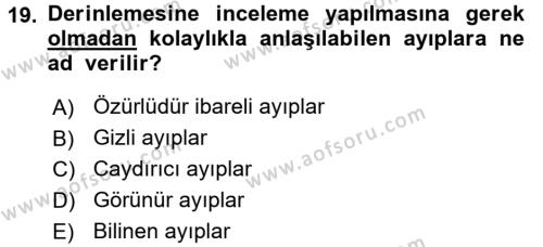 Tüketim Bilinci ve Bilinçli Tüketici Dersi 2016 - 2017 Yılı 3 Ders Sınavı 19. Soru