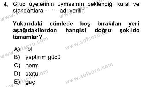 Tüketim Bilinci ve Bilinçli Tüketici Dersi 2020 - 2021 Yılı Yaz Okulu Sınavı 4. Soru