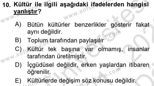 Tüketim Bilinci ve Bilinçli Tüketici Dersi 2021 - 2022 Yılı (Vize) Ara Sınavı 10. Soru