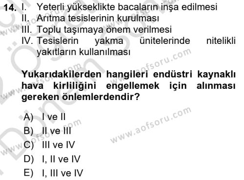 Tüketim Bilinci ve Bilinçli Tüketici Dersi 2021 - 2022 Yılı (Final) Dönem Sonu Sınavı 14. Soru