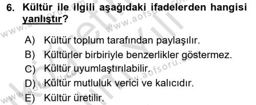 Tüketim Bilinci ve Bilinçli Tüketici Dersi 2022 - 2023 Yılı Yaz Okulu Sınavı 6. Soru