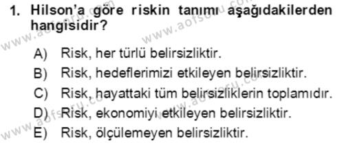 Toplumsal Yaşamda Aile Dersi 2021 - 2022 Yılı (Vize) Ara Sınavı 1. Soru