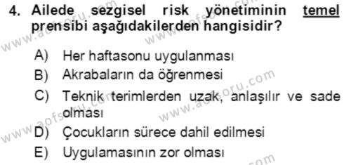 Toplumsal Yaşamda Aile Dersi 2021 - 2022 Yılı (Vize) Ara Sınavı 4. Soru