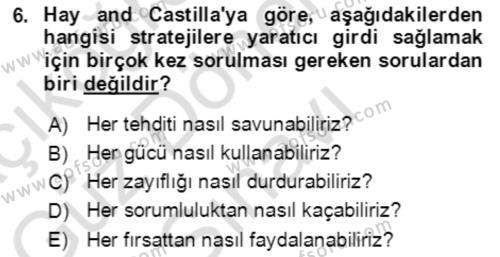 Toplumsal Yaşamda Aile Dersi 2022 - 2023 Yılı (Final) Dönem Sonu Sınavı 6. Soru