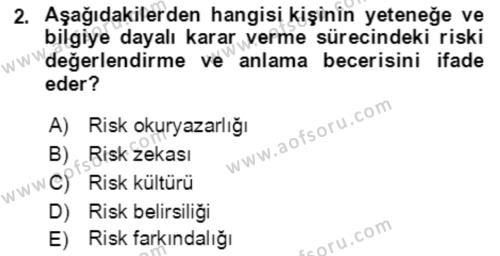 Toplumsal Yaşamda Aile Dersi 2022 - 2023 Yılı Yaz Okulu Sınavı 2. Soru