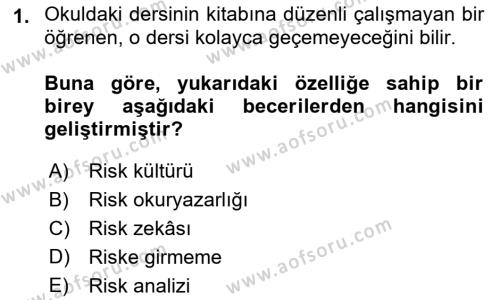 Toplumsal Yaşamda Aile Dersi 2023 - 2024 Yılı (Vize) Ara Sınavı 1. Soru