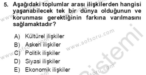 Aile Ekonomisi Dersi 2021 - 2022 Yılı (Vize) Ara Sınavı 5. Soru