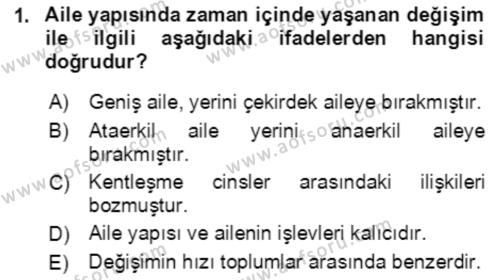 Aile Ekonomisi Dersi 2022 - 2023 Yılı (Vize) Ara Sınavı 1. Soru