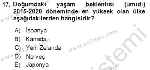 Aile Ekonomisi Dersi 2022 - 2023 Yılı (Vize) Ara Sınavı 17. Soru