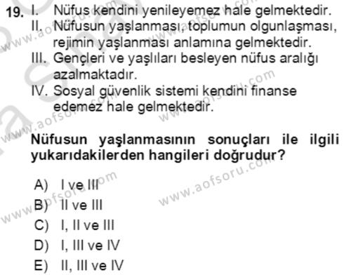 Aile Ekonomisi Dersi 2022 - 2023 Yılı (Vize) Ara Sınavı 19. Soru