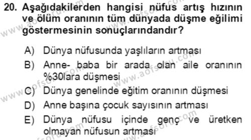 Aile Ekonomisi Dersi 2022 - 2023 Yılı (Vize) Ara Sınavı 20. Soru